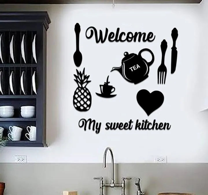 MD CNC ARTS Welcome Home Kitchen Wall Sticker