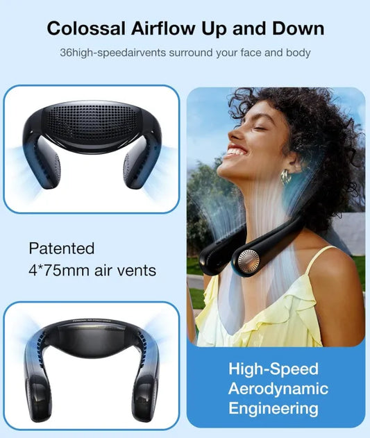 Portable 3-Speed Neck Fan