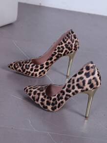 Leopard Print Toe High Heel