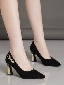 Solid Color Classic Comfortable heels