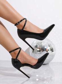 Glossy Pointed Toe High Heel