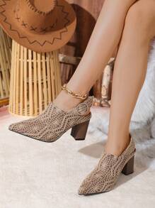 Fabric Buckle Sexy High Heel