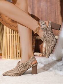 Fabric Buckle Sexy High Heel