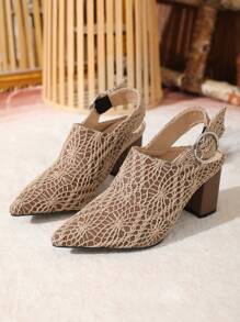 Fabric Buckle Sexy High Heel