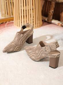 Fabric Buckle Sexy High Heel