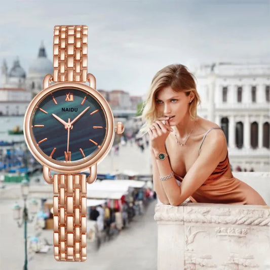 Rose Gold Women Wrist Watch