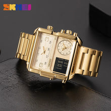 Stainless Steel Triple Time Watch