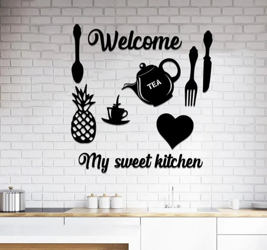 MD CNC ARTS Welcome Home Kitchen Wall Sticker