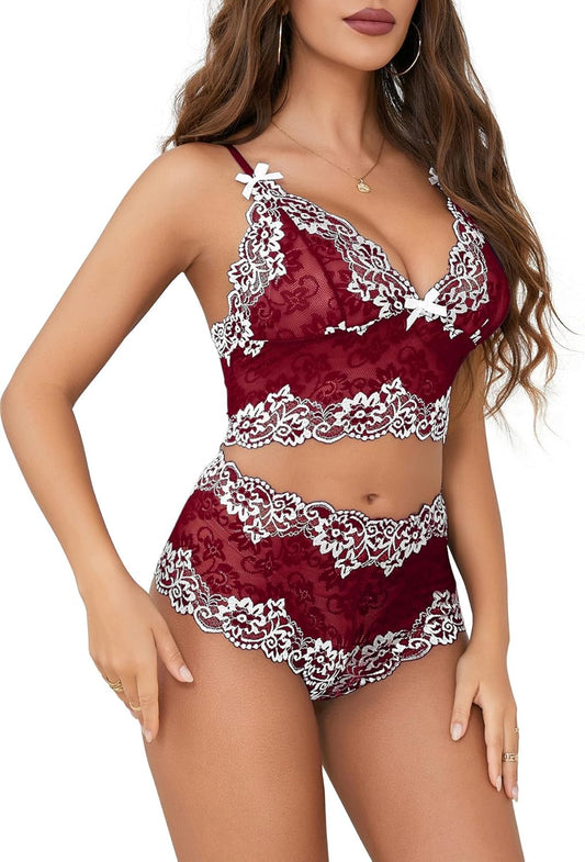 Sexy Women Lace Pajamas Lingerie