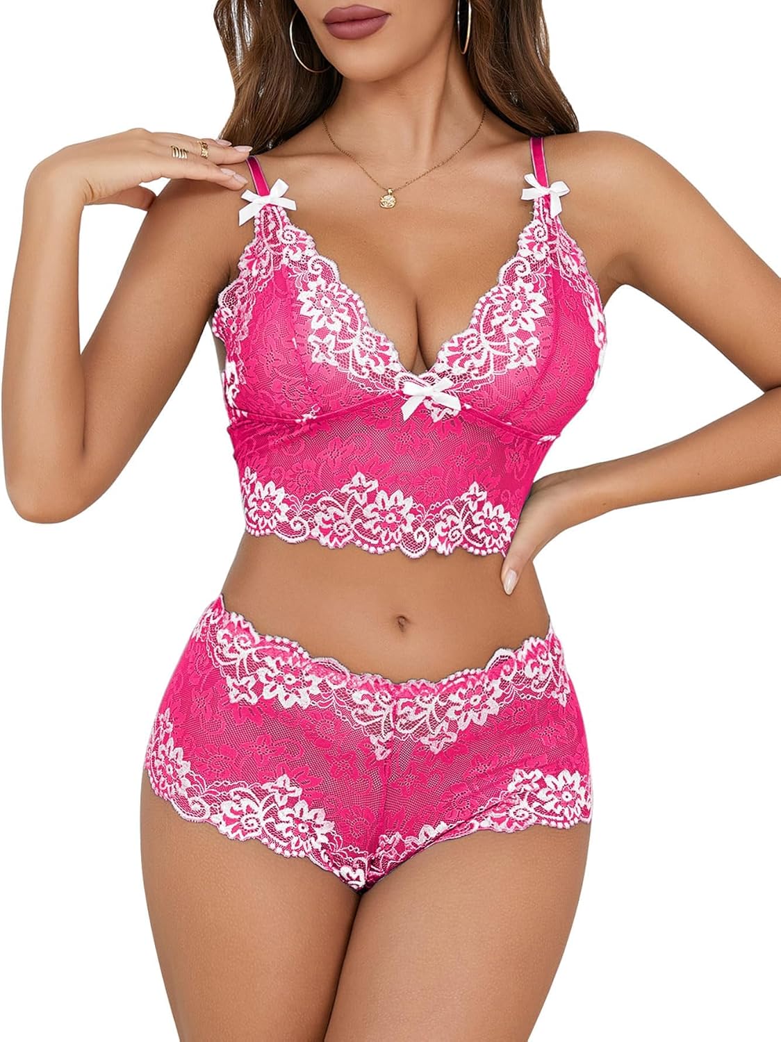 Lilosy Sexy Women Lace Pajamas Lingerie