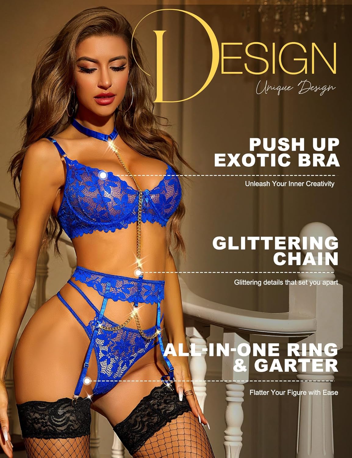 Lingerie Set with Garter Belt