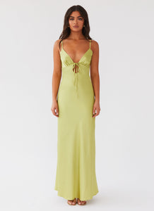 Flora Satin Maxi Dress