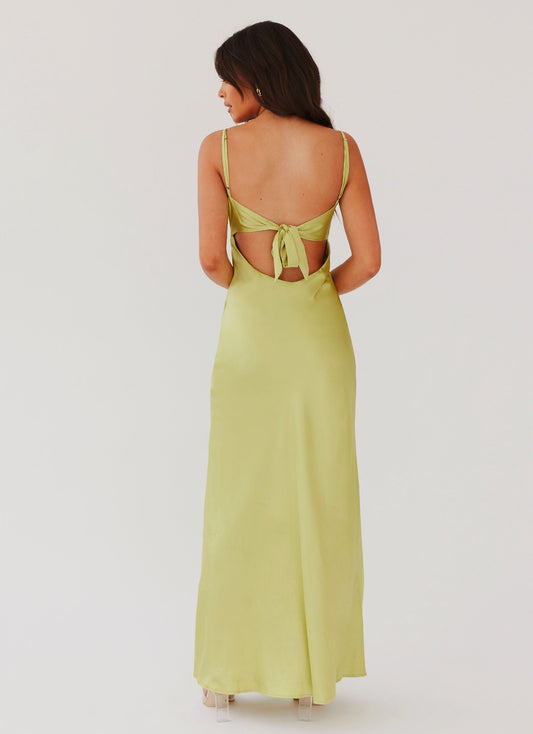 Flora Satin Maxi Dress