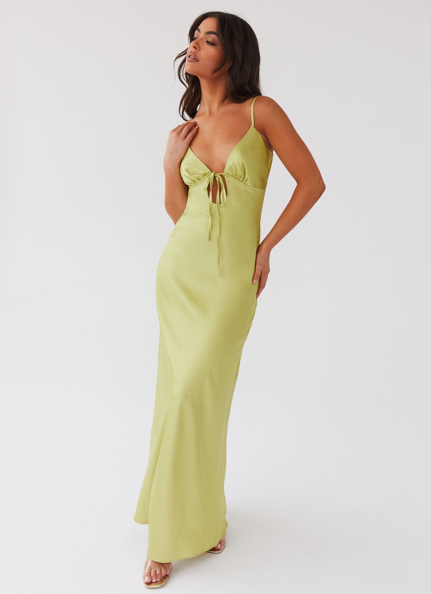 Flora Satin Maxi Dress