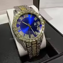 Hip Hop Watch with Shiny Rhinestones