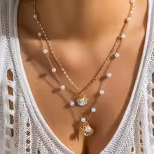 Pearl Shell Starfish Necklace