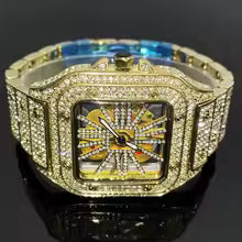 Gold Watch For Men Hip Hop