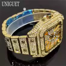 Gold Watch For Men Hip Hop