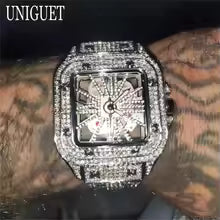 Gold Watch For Men Hip Hop