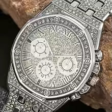 Casual Alloy Steel Band Wristwatch