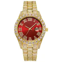 Hip Hop Watch with Shiny Rhinestones