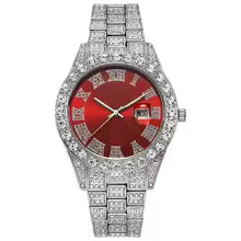 Hip Hop Watch with Shiny Rhinestones