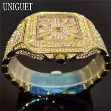 Gold Watch For Men Hip Hop