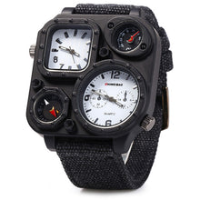 Military Compass Canvas Watch