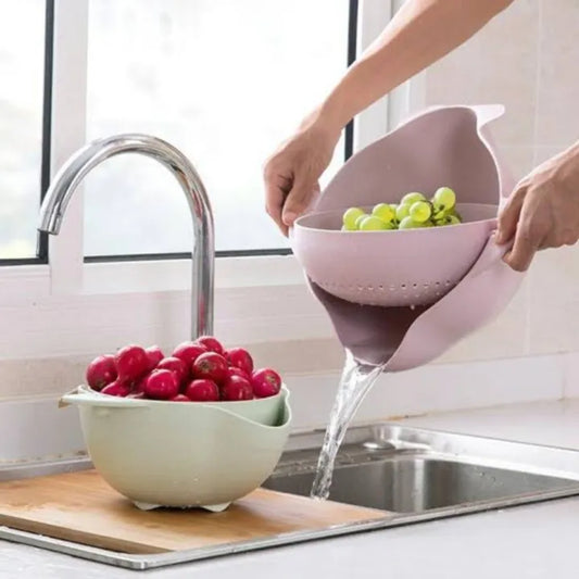 Kitchen organizer Double Layer Colander Drainer Basket