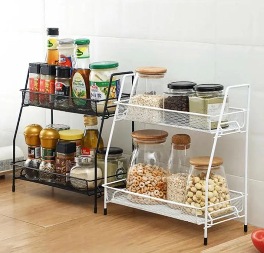Spice Rack For Countertop 2 tier shelf