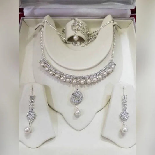 Silver Crystal Rhinestone Girls Jewellery