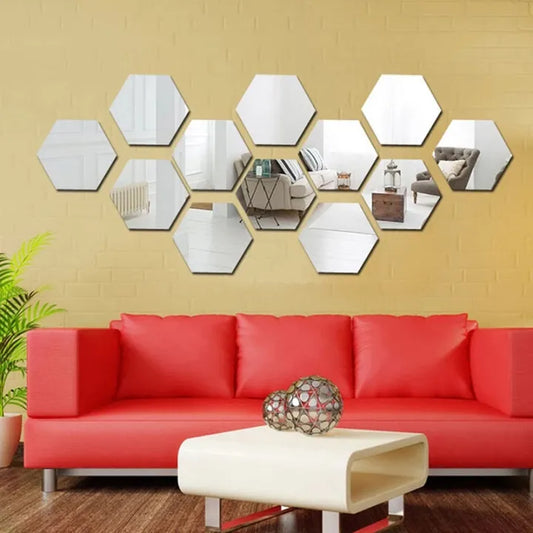 3D Acrylic Mirror Hexagon