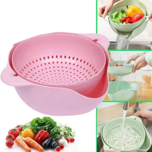 Kitchen organizer Double Layer Colander Drainer Basket