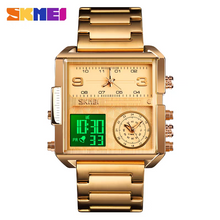 Stainless Steel Triple Time Watch